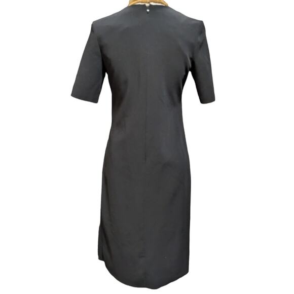COS Black faux wrap gathered midi Dress 767690 - Picture 2 of 6